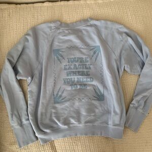 Spiritual Gangster Blue Bridget Pullover Logo Crewneck Sweatshirt Yogo Palm